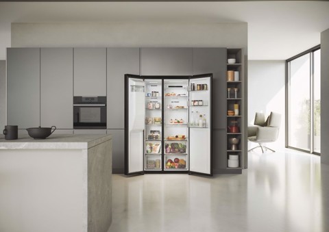 Haier SBS 90 Serie 5 HSR5918DIPB frigorifero side-by-side Libera installazione 511 L D Nero