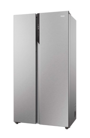 Haier SBS 90 Serie 5 HSR5918DNMP frigorifero side-by-side Libera installazione 528 L D Platino, Acciaio inossidabile