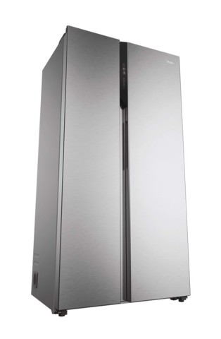 Haier SBS 90 Serie 5 HSR5918DNMP frigorifero side-by-side Libera installazione 528 L D Platino, Acciaio inossidabile