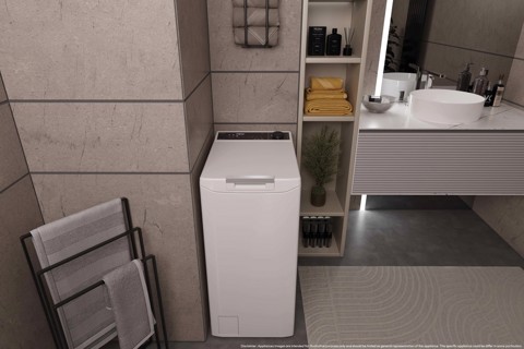 Haier T Series 7, Lavatrice Carica dall'alto 7 KG, 15% più efficente della classe A, 1200 giri, Bianco, Inverter, Vapore, THASN276TM7-S