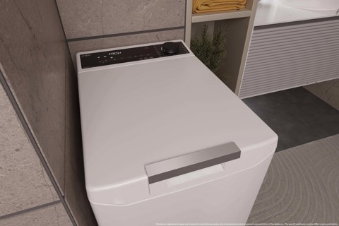 Haier T Series 7, Lavatrice Carica dall'alto 7 KG, 15% più efficente della classe A, 1200 giri, Bianco, Inverter, Vapore, THASN276TM7-S