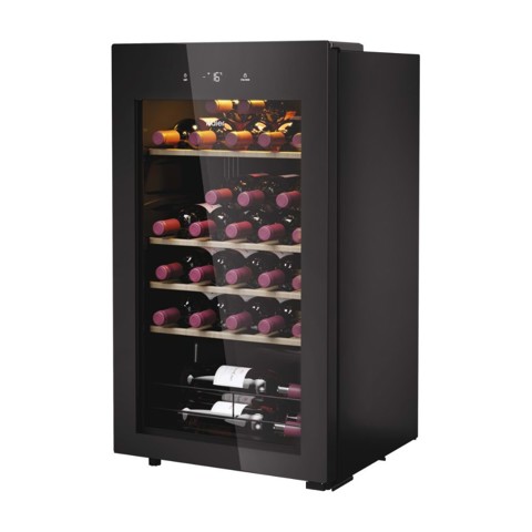 Haier Wine Bank 50 Serie 3 HWS34GGH1 Cantinetta vino con compressore Libera installazione Nero 34 bottiglia/bottiglie