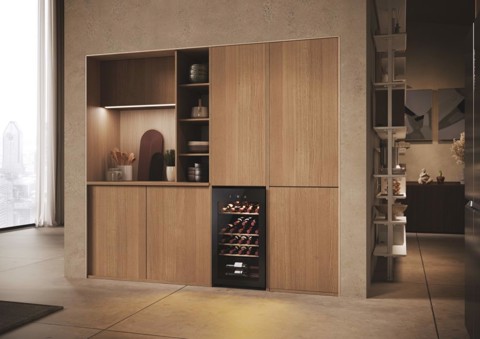 Haier Wine Bank 50 Serie 3 HWS34GGH1 Cantinetta vino con compressore Libera installazione Nero 34 bottiglia/bottiglie