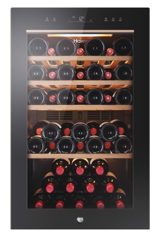 Haier Wine Bank 50 Serie 5 HWS49GA Cantinetta vino con compressore Libera installazione Nero 49 bottiglia/bottiglie