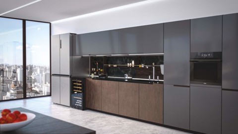 Haier Wine Bank 50 Serie 5 HWS49GA Cantinetta vino con compressore Libera installazione Nero 49 bottiglia/bottiglie