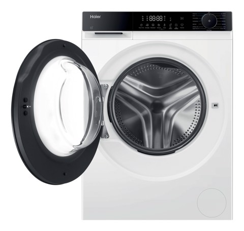 Haier X Series 5, Lavatrice Carica Frontale 8 KG, 30% più efficente della classe A, 1400 giri, Bianco, AI PowerDrive, Vapore, Wi-Fi, Smart AI, Super Fast 15', HW80-BP14357U-IT