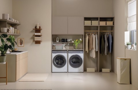 Haier X Series 7 , Asciugatrice 9 KG, Classe A, Bianco, AI PowerInverter, I-Refresh, Wi-Fi, Smart AI, HD90-A367U1-IT