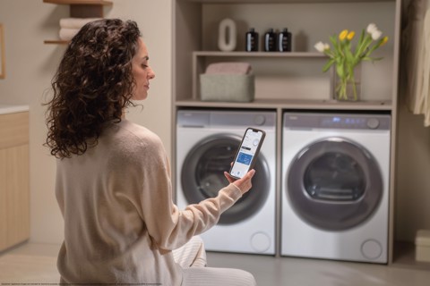 Haier X Series 7 , Asciugatrice 9 KG, Classe A, Bianco, AI PowerInverter, I-Refresh, Wi-Fi, Smart AI, HD90-A367U1-IT