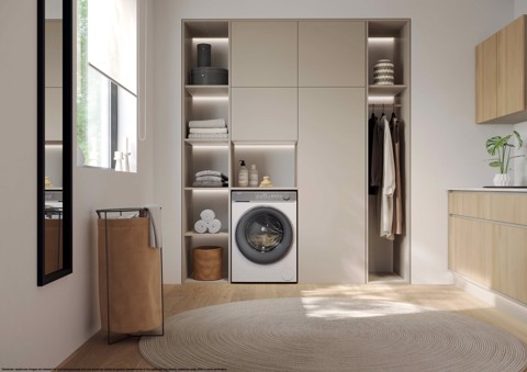 Haier X Series 7, Lavatrice Carica Frontale 10 KG, 30% più efficente della classe A, 1400 giri, Bianco, Direct Motion, Vapore, Wi-Fi, Smart AI, Scruscotto Anti-impronta, 360° ABT, HW100-B14367U-IT