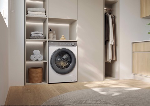 Haier X Series 7, Lavatrice Carica Frontale 10 KG, 30% più efficente della classe A, 1400 giri, Bianco, Direct Motion, Vapore, Wi-Fi, Smart AI, Scruscotto Anti-impronta, 360° ABT, HW100-B14367U-IT