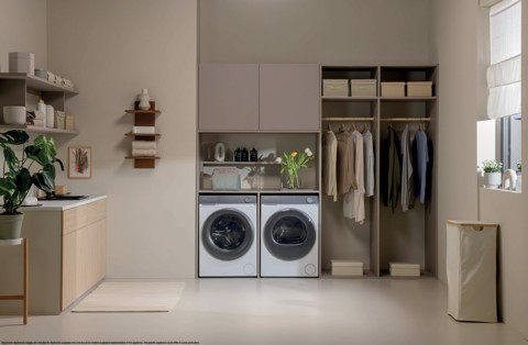 Haier X Series 7, Lavatrice Carica Frontale 10 KG, 30% più efficente della classe A, 1400 giri, Bianco, Direct Motion, Vapore, Wi-Fi, Smart AI, Scruscotto Anti-impronta, 360° ABT, HW100-B14367U-IT