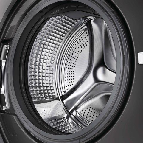 Haier X Series 7, Lavatrice Slim 9 KG, 25% più efficente della classe A, 1400 giri, Antracite, Direct Motion, Vapore, Wi-Fi, Smart AI, Scruscotto Anti-impronta, 360° ABT, HW90-B14367GTUIT