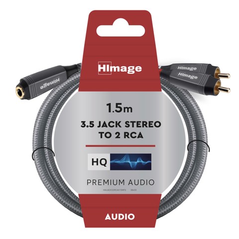 HIMAGE HIAJACK32X15MFG cavo audio 1,5 m 3.5mm 2 x RCA Nero, Grigio