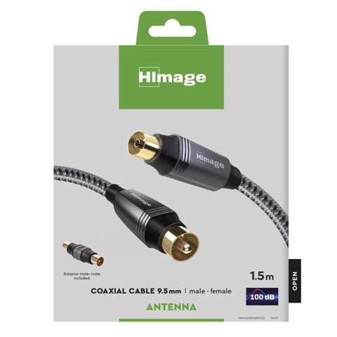 HIMAGE HIAN100DB15MFADG cavo coassiale 1,5 m Belling-Lee Grigio