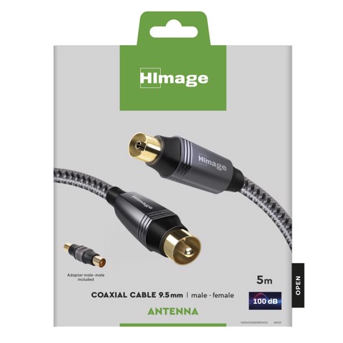 HIMAGE HIAN100DB50MFADG cavo coassiale 5 m Belling-Lee Grigio
