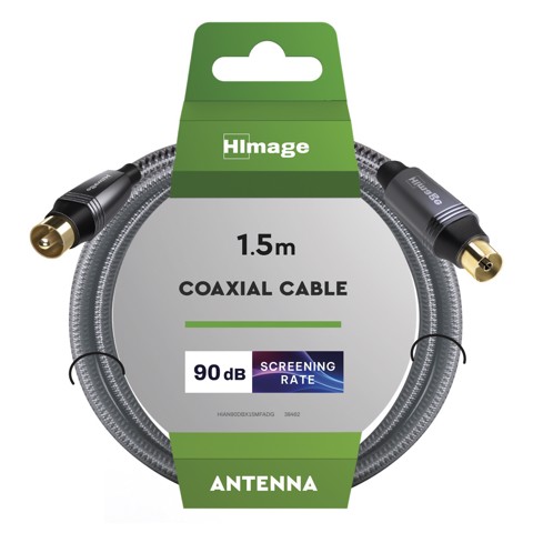 HIMAGE HIAN90DBX15MFADG cavo coassiale 1,5 m Belling-Lee Nero, Grigio