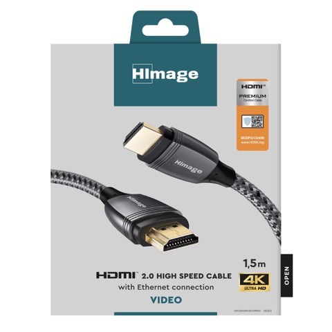 HIMAGE HIP20HDMI4K15MMG cavo HDMI 1,5 m HDMI tipo A (Standard) Grigio