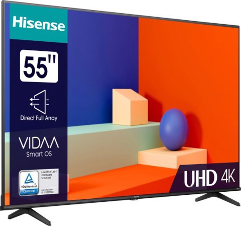 Hisense 55E63KT TV 139,7 cm (55") 4K Ultra HD Smart TV Wi-Fi Nero, Grigio 300 cd/m²