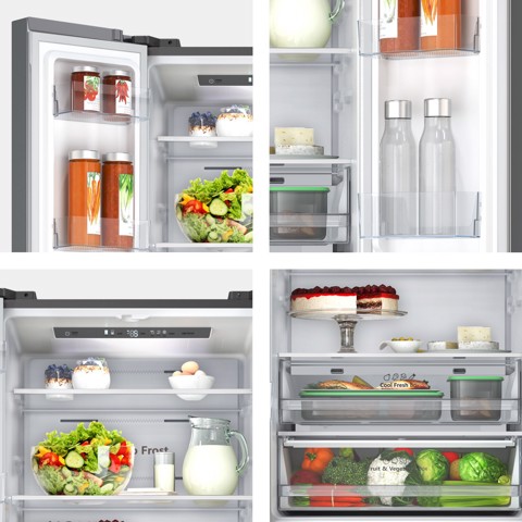 Hisense frigorifero French Door RF632N4BCE libera installazione 485L Classe E Grande capacità
