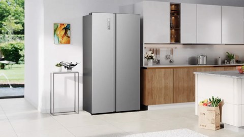 Hisense RS3P558NEIE frigorifero side-by-side Libera installazione 544 L Grigio, Acciaio inox