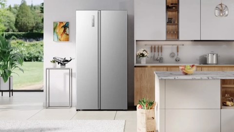 Hisense RS3P558NEIE frigorifero side-by-side Libera installazione 544 L Grigio, Acciaio inox