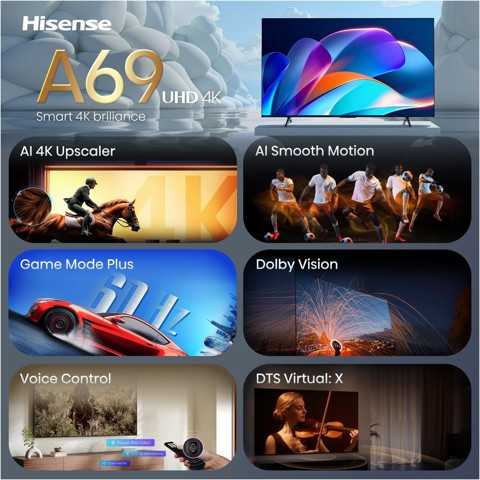 Hisense Smart TV 55" 4K 55A69S