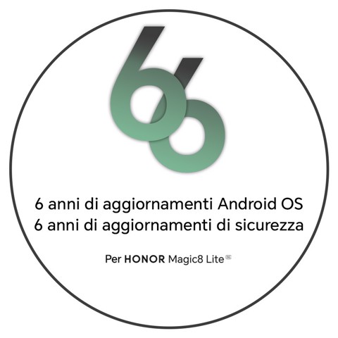 Honor Magic8 Lite 5G 17,2 cm (6.79") MagicOS 9.0 USB tipo-C 8 GB 512 GB 7500 mAh Nero