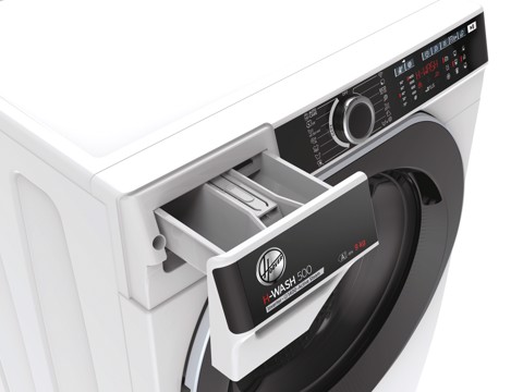 Hoover H-WASH 500 , Lavatrice Carica Frontale 9 KG, 15% più efficente della classe A, 1400 giri, Bianco, Inverter, Vapore, Wi-Fi, HWP 49AMBC7/1-S