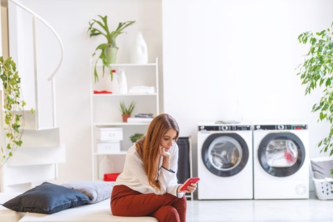 Hoover H-WASH 500 , Lavatrice Carica Frontale 9 KG, 15% più efficente della classe A, 1400 giri, Bianco, Inverter, Vapore, Wi-Fi, HWP 49AMBC7/1-S