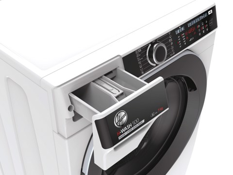 Hoover H-WASH 500 , Lavatrice Slim 7 KG, 15% più efficente della classe A, 1400 giri, Bianco, Inverter, Vapore, Wi-Fi, HWP4 47AMBC7/1-S