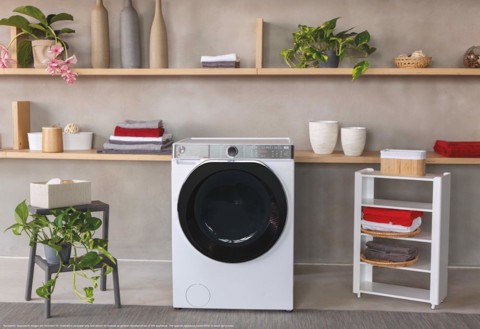 Hoover H-WASH 550 H5WPB610AMBC8-S lavatrice Caricamento frontale 10 kg 1551 Giri/min A Grigio, Argento