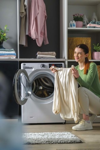 Hoover H-WASH&DRY 350 H3DPS4966TAMB6-S lavasciuga Libera installazione Caricamento frontale Bianco D