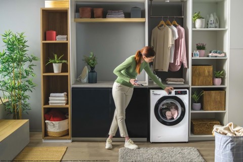 Hoover H-WASH&DRY 350 H3DPS4966TAMB6-S lavasciuga Libera installazione Caricamento frontale Bianco D