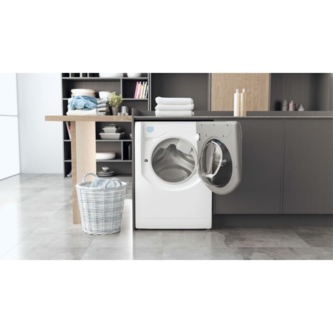 Hotpoint AQD1072D 697 EU/A N lavasciuga Libera installazione Caricamento frontale Bianco E