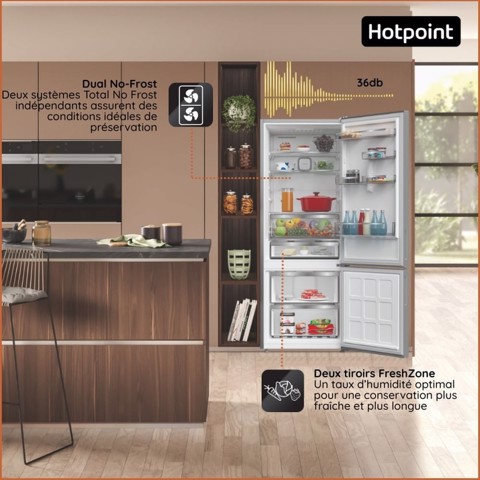 Hotpoint Ariston Ariston Largo 70cm Alto 187cm HPAK26472XP4E Classe E No Frost Frigorifero Combinato