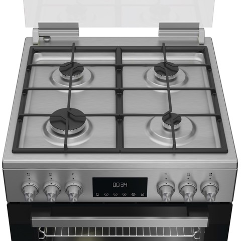 Hotpoint Ariston H6G5LMX Cucina A Elettrico Gas Acciaio inox