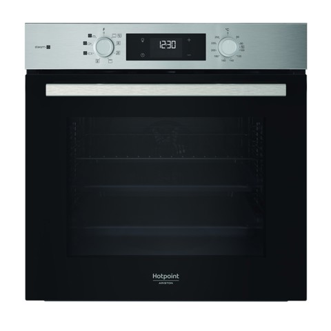 Hotpoint Ariston HAO 255HS X Forno Multifunzione inox con display e manopole esterne, ActiveSteam, Idrolisi