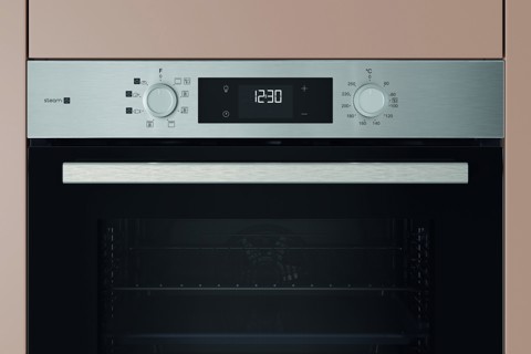 Hotpoint Ariston HAO 255HS X Forno Multifunzione inox con display e manopole esterne, ActiveSteam, Idrolisi