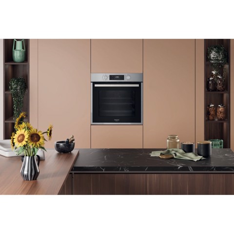Hotpoint Ariston HAO 458H X Forno Multifunzione inox con display e manopole esterne, Idrolisi