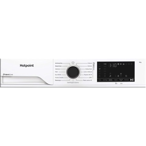 Hotpoint Ariston HB 93 CARE IT, Capacità 9kg, classe A -30%, Motore Inverter, 1400 giri, Display digitale XL, Vapore