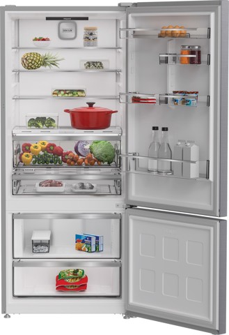 Hotpoint Ariston HPAK2 6553 XP5E Frigorifero combinato a libera installazione, Dual no frost, 78cm, Classe D, Pet Inox, 35dbA, h188 cm