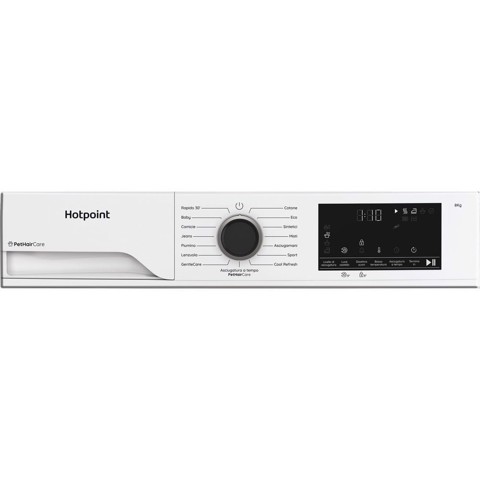 Hotpoint Ariston HPT 83D BS IT, Capacità 8kg, classe D, EasyIron, PetHair Removal | Profondità mobile 54cm