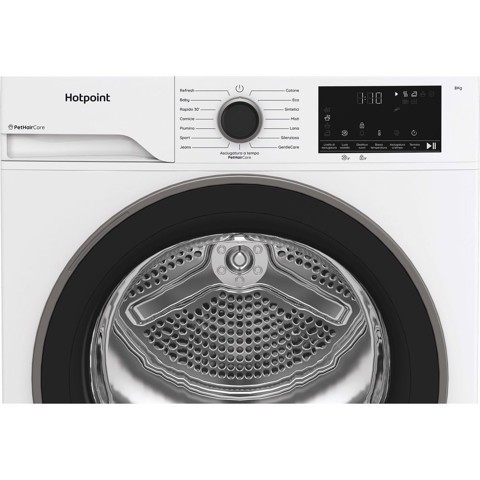 Hotpoint Ariston HPT 84D BS IT, Capacità 8kg, classe C, EasyIron, PetHair Removal | Profondità mobile 54cm