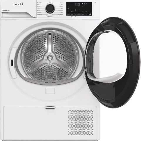 Hotpoint Ariston HPT 93D BS IT, Capacità 9kg, classe D, EasyIron, Slim, PetHair Removal | Profondità mobile 46 cm
