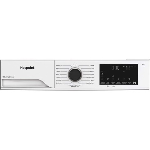 Hotpoint Ariston HPT 93D BS IT, Capacità 9kg, classe D, EasyIron, Slim, PetHair Removal | Profondità mobile 46 cm