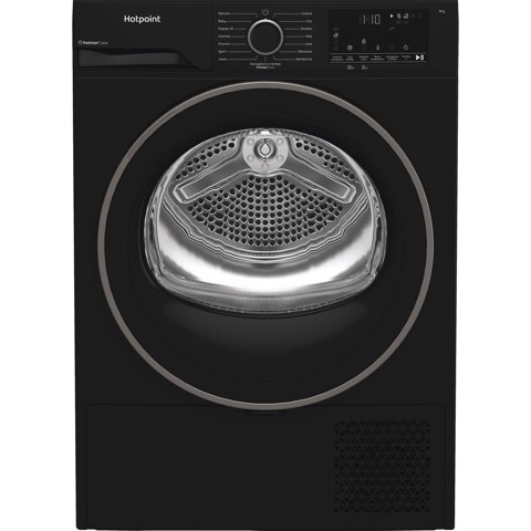 Hotpoint Ariston HPT 94D BBS IT, Capacità 9kg, classe C, colore Black,EasyIron, PetHair Removal | Profondità mobile 60cm