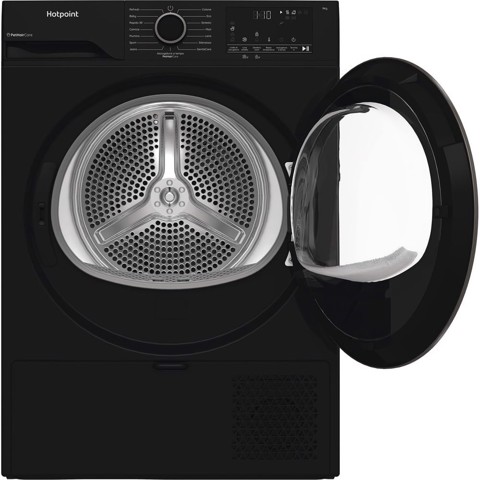 Hotpoint Ariston HPT 94D BBS IT, Capacità 9kg, classe C, colore Black,EasyIron, PetHair Removal | Profondità mobile 60cm