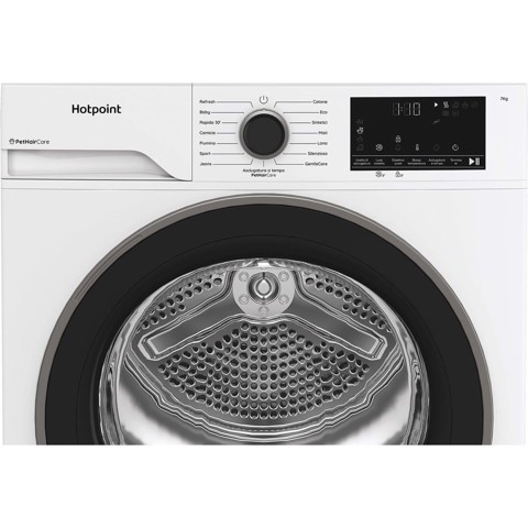 Hotpoint Ariston HPTS 74D BS IT, Capacità 7kg, classe C, EasyIron, Slim, PetHair Removal