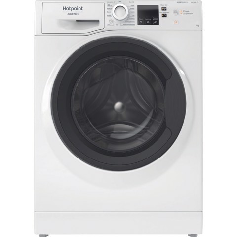 Hotpoint Ariston NF98WK IT STD 9kg, Classe A-20%, Bianco, Motore Inverter 1400 giri, Display digitale, Vapore, Porta nera
