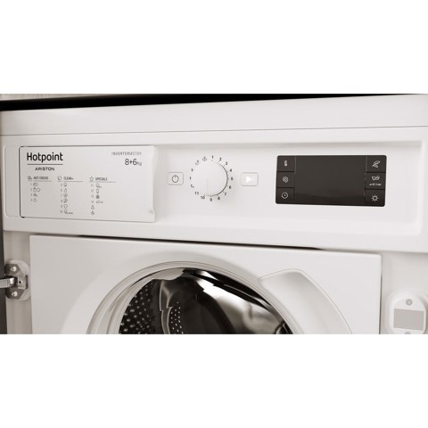 Hotpoint BI WDHG 861485 EU lavasciuga Da incasso Caricamento frontale Bianco D